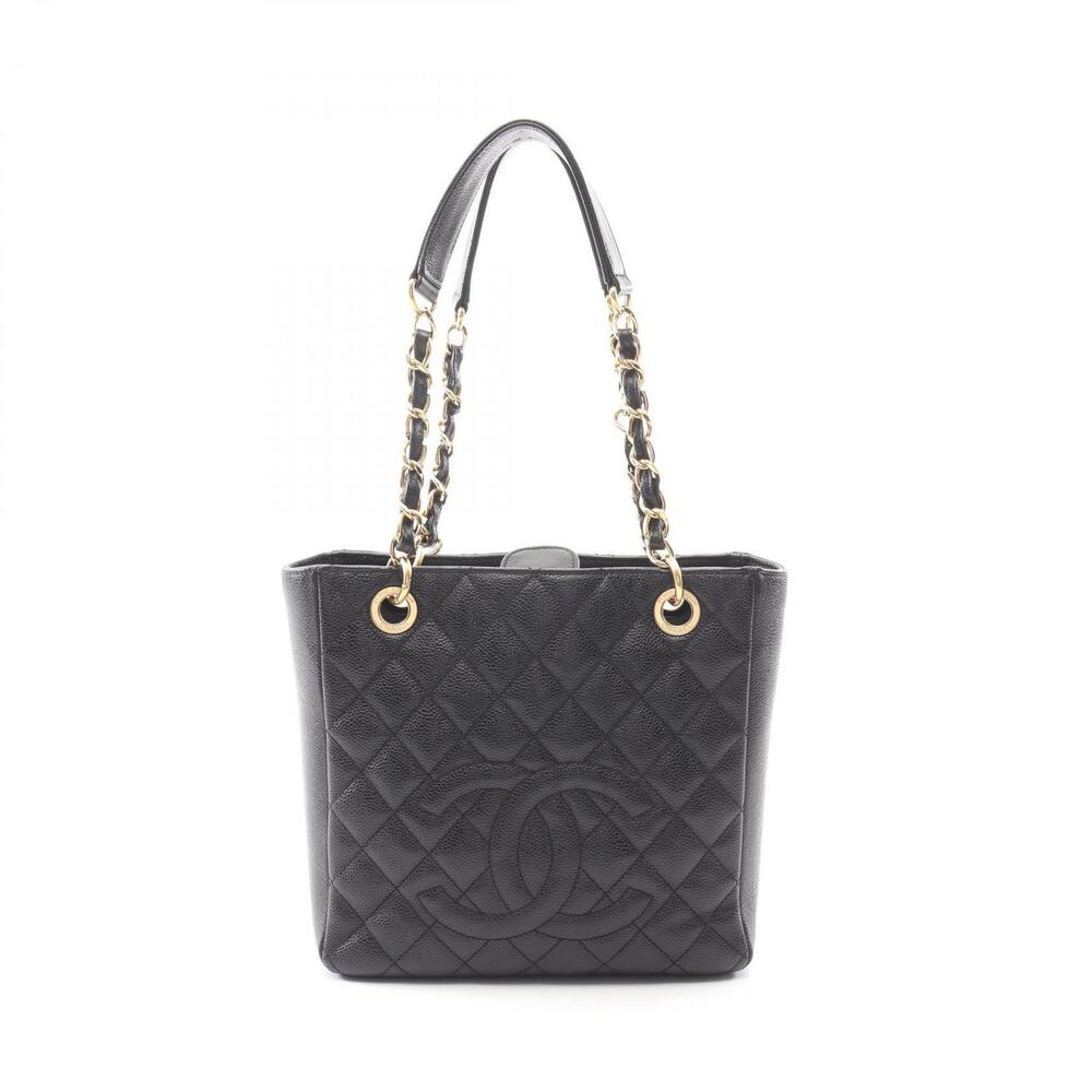 Chanel Matelasse PST Tote Bag Caviar Leather Grained Calfskin Black